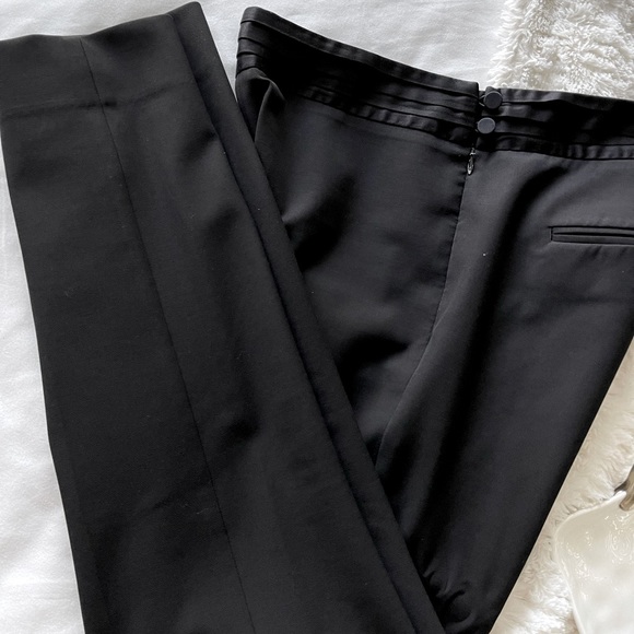 Banana Republic Ryan Tuxedo Pants Trousers in Black (size 8) - Picture 10 of 11